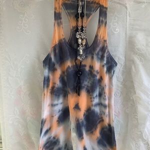 Tie-Dye New Racerback Tank Top. Handmade.